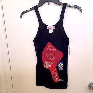 Rare Stella Forest Appliqué Tank Top